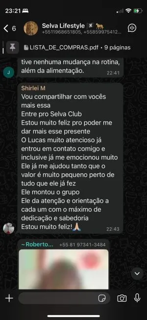 Depoimento real de quem fez a dieta da selva - print de resultado