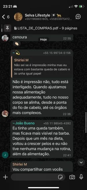 Depoimento real de quem fez a dieta da selva - print de resultado