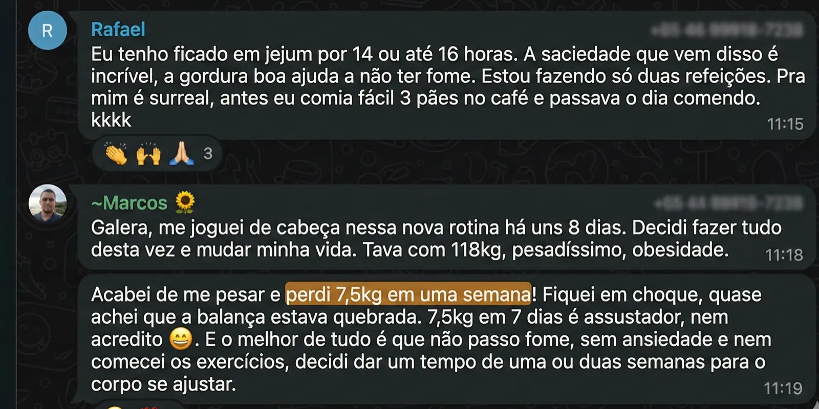 Resultado da dieta da selva em 7 dias - corpo visivelmente diferente